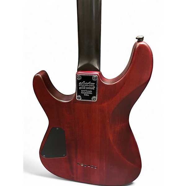 Used Schecter Guitar Research Omen 6 Trans Red Solid Body Electric Guitar