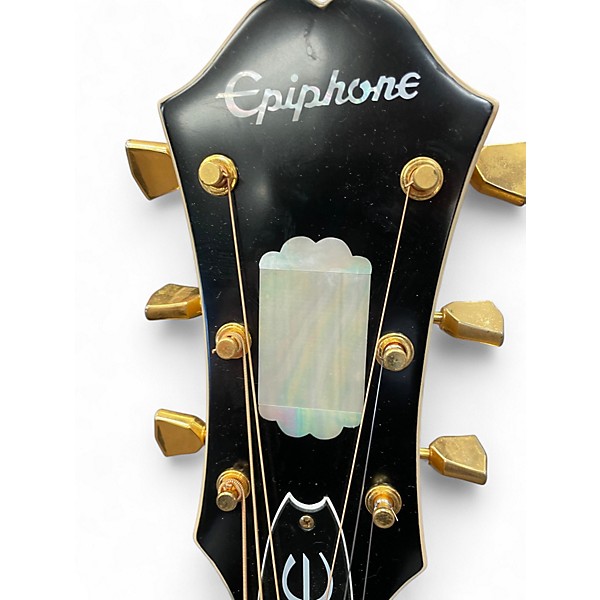 Used Epiphone masterbuilt ft120 Natural Acoustic Guitar