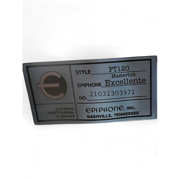 Used Epiphone masterbuilt ft120 Natural Acoustic Guitar