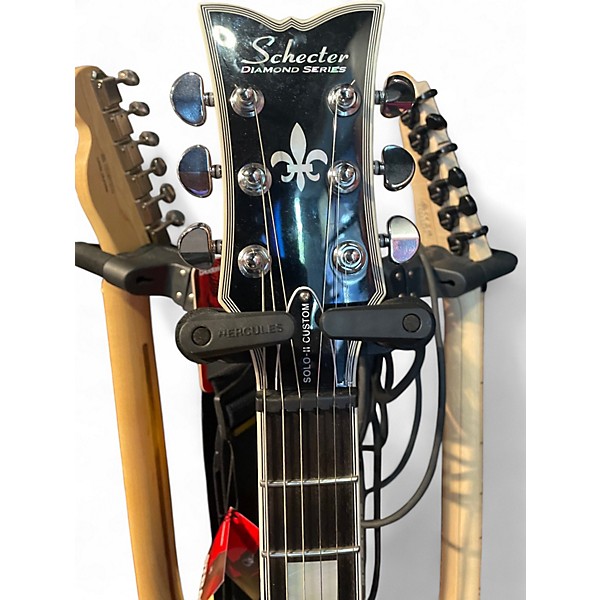 Used Schecter Guitar Research Solo II Custom Trans Black Solid Body Electric Guitar