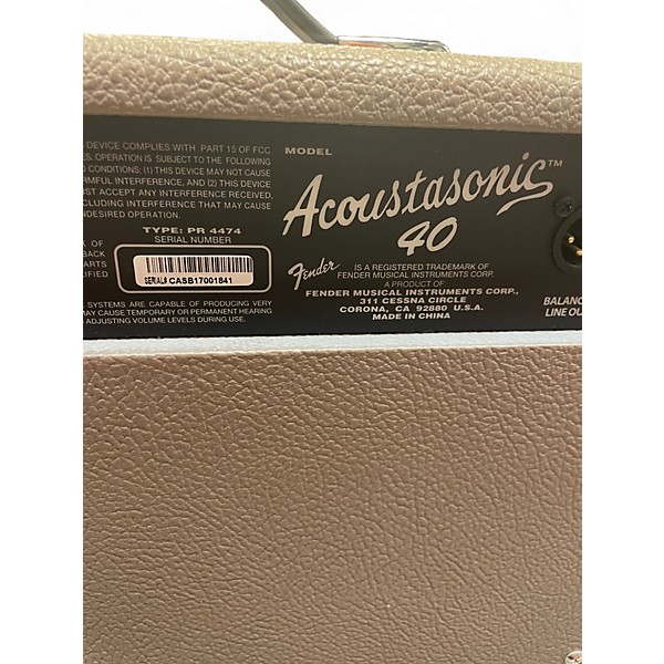 Used Fender Acoustasonic Jr 40W Acoustic Guitar Combo Amp