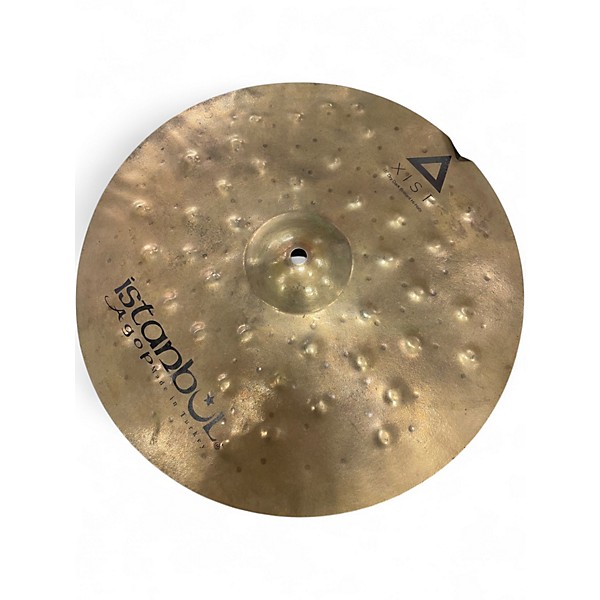 Used Istanbul Agop 15in xist 15" dry dark pair hi hat Cymbal