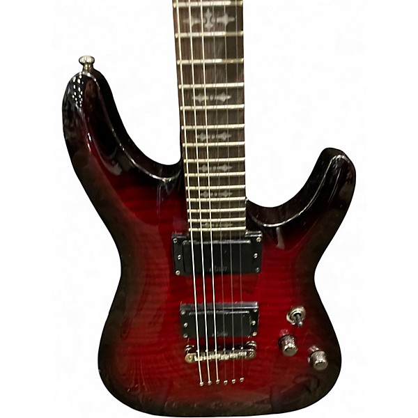 Used Schecter Guitar Research Demon 6 Black Cherry Solid Body Electric Guitar