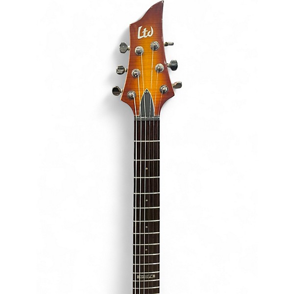 Used ESP LTD H101FM Trans Orange Solid Body Electric Guitar