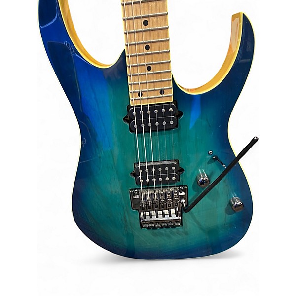 Used Ibanez RG652AHMFX NEBULA GREEN BURST Solid Body Electric Guitar