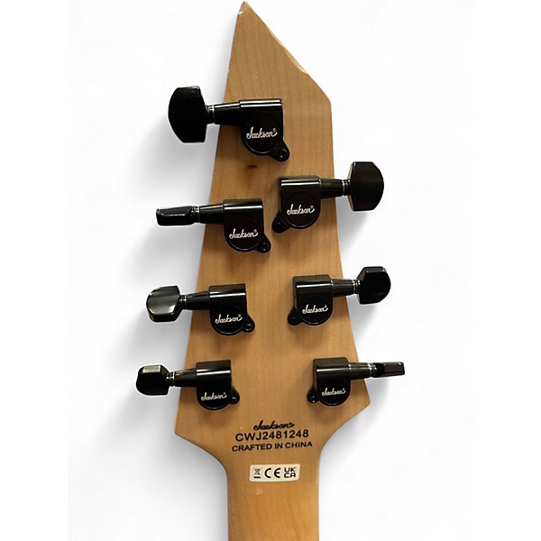 Used Jackson JS22-7 Dinky 7 String Black Solid Body Electric Guitar