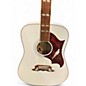 Used Epiphone Dove Pro White Acoustic Electric Guitar