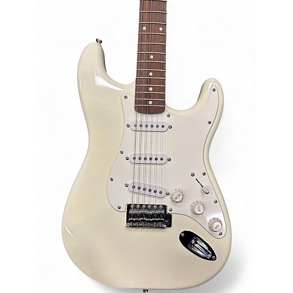 Used Squier Affinity Stratocaster Olympic White Solid Body Electric Guitar