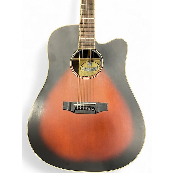 Used Morgan Monroe CD500DCE Dark Cherry Burst Acoustic Electric Guitar