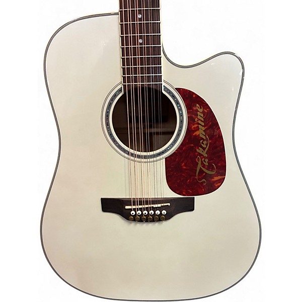 Used Takamine GD37CE-12-PW White 12 String Acoustic Guitar