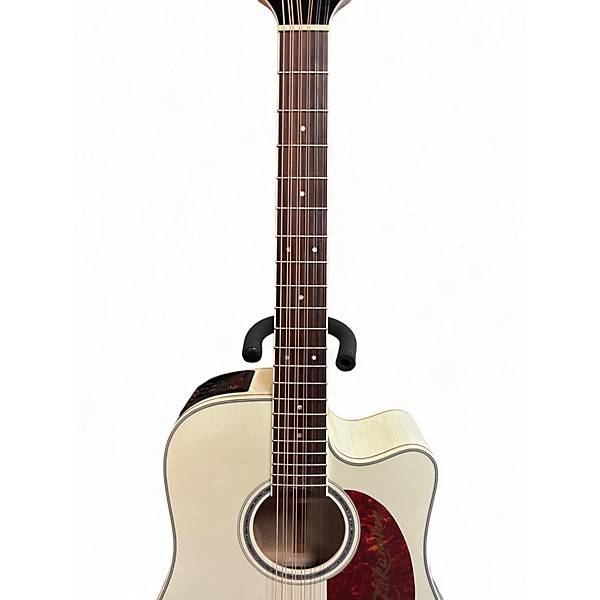 Used Takamine GD37CE-12-PW White 12 String Acoustic Guitar
