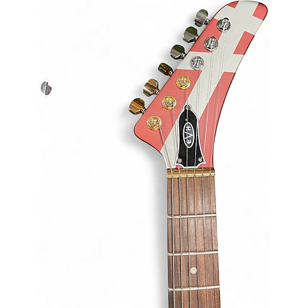 Used EVH Striped Series Shark Burgundy Solid Body Electric Guitar