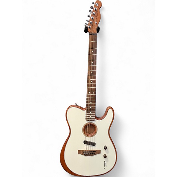 Used Fender Acoustasonic Player Telecaster artic white Acoustic Electric Guitar