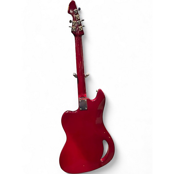 Vintage 1960s Teisco DEL REY Candy Apple Red Solid Body Electric Guitar