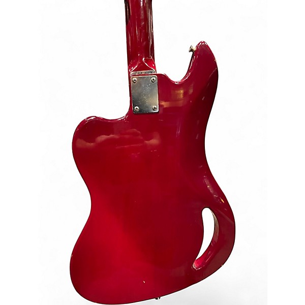 Vintage 1960s Teisco DEL REY Candy Apple Red Solid Body Electric Guitar