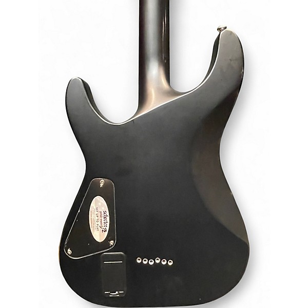 Used Schecter Guitar Research Damien Platinum 6 Satin Black Solid Body Electric Guitar