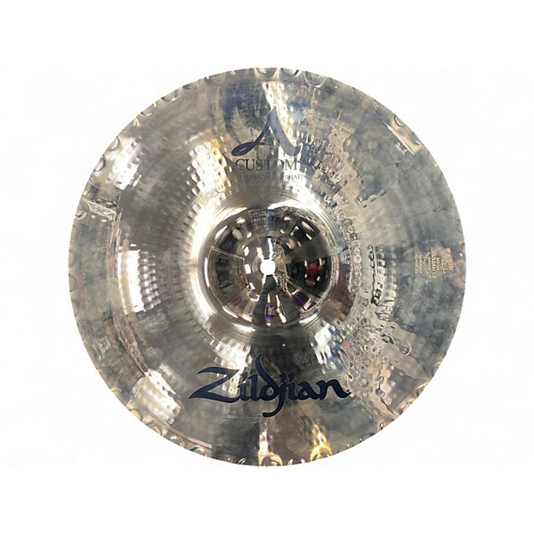 Used Zildjian 14in A Custom Mastersound Hi Hat Pair Cymbal