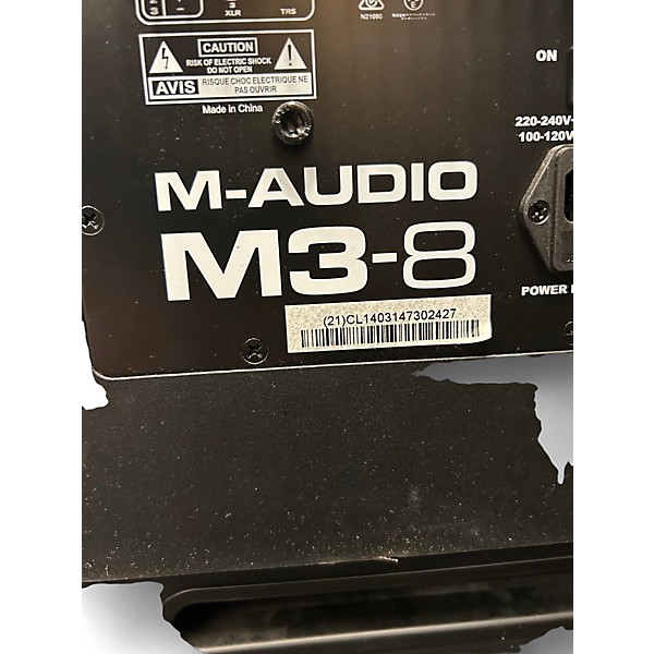 Used M-Audio M3-8 THREE WAY STUDIO MONITOR Powered Monitor