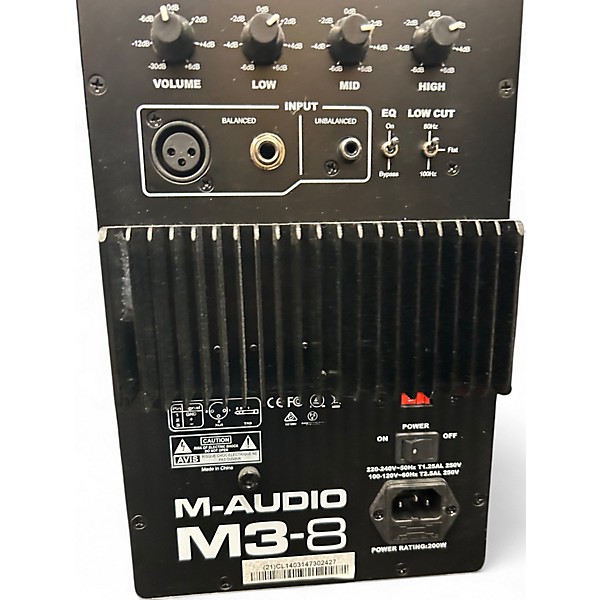 Used M-Audio M3-8 THREE WAY STUDIO MONITOR Powered Monitor