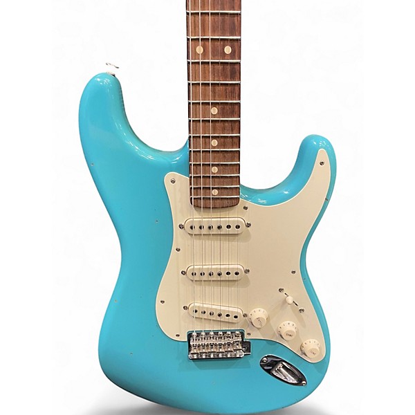 Used Fender Custom Shop LTD 59 Stratocaster Journeyman Closet Classic Faded Aged Taos Turquoise Solid Body Electric Guitar