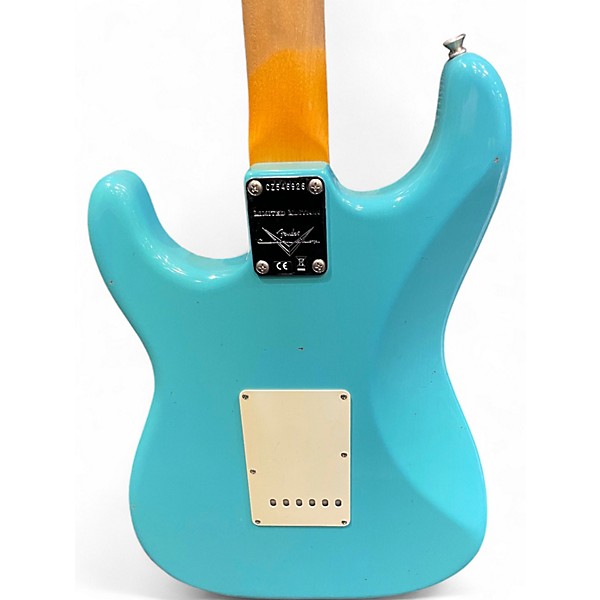 Used Fender Custom Shop LTD 59 Stratocaster Journeyman Closet Classic Faded Aged Taos Turquoise Solid Body Electric Guitar