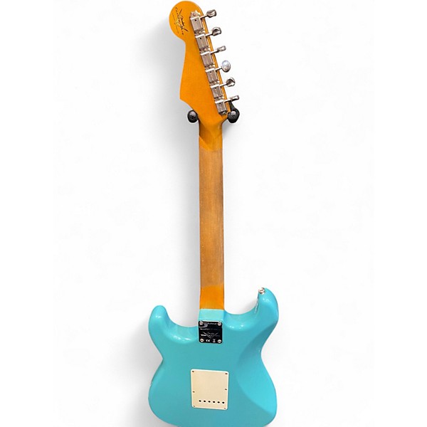 Used Fender Custom Shop LTD 59 Stratocaster Journeyman Closet Classic Faded Aged Taos Turquoise Solid Body Electric Guitar