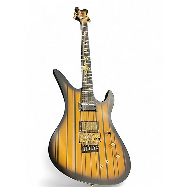 Used Schecter Guitar Research Synyster Gates Signature Custom S Satin Gold Burst Solid Body Electric Guitar