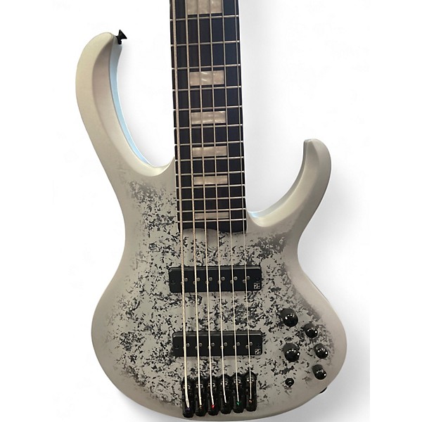 Used Ibanez BTB25TH6 Silver Blizzard Matte Electric Bass Guitar
