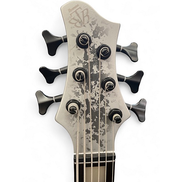 Used Ibanez BTB25TH6 Silver Blizzard Matte Electric Bass Guitar