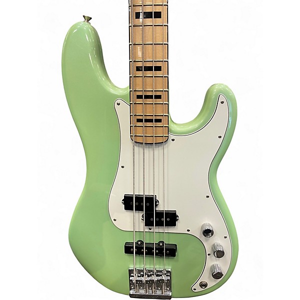 Used 2016 Fender Deluxe Precision Bass Special Surf Green Electric Bass Guitar