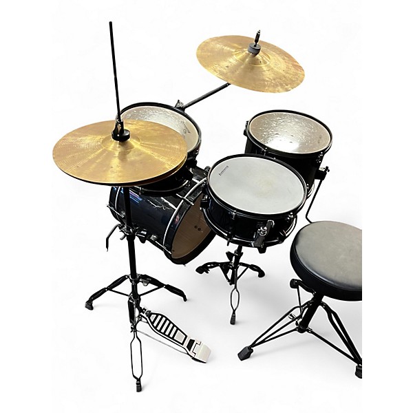 Used Ludwig 4 Piece QUESTLOVE POCKET KIT Black Drum Kit