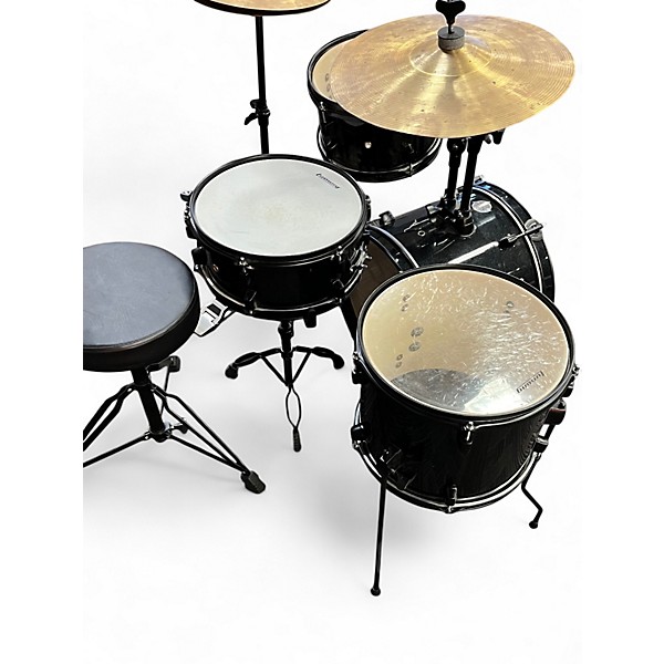 Used Ludwig 4 Piece QUESTLOVE POCKET KIT Black Drum Kit