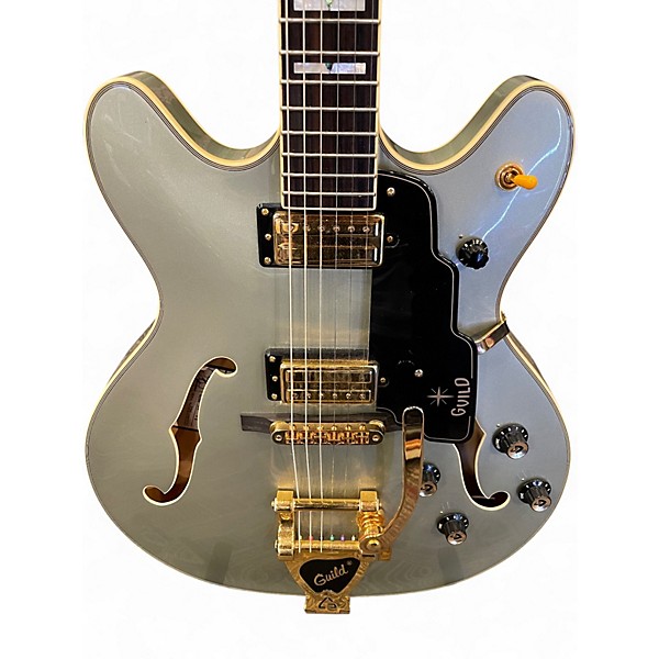 Used Guild Starfire VI Metallic Silver Hollow Body Electric Guitar