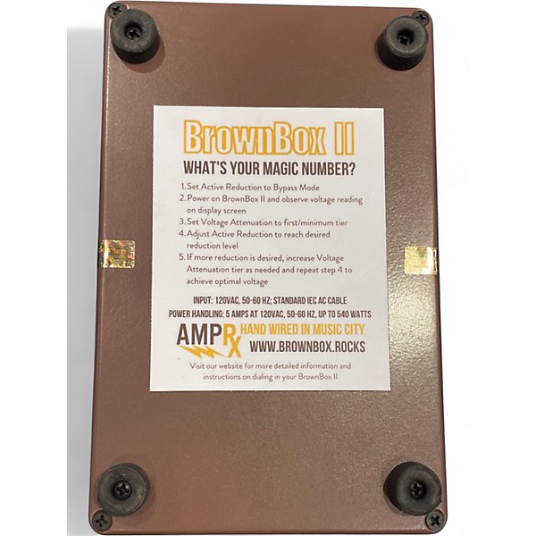 Used Amprx Power Solutions Brown Box II Power Attenuator