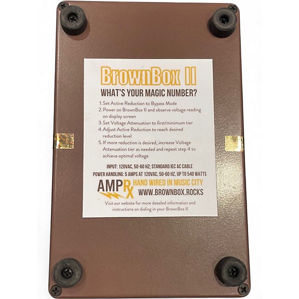 Used Amprx Power Solutions Brown Box II Power Attenuator