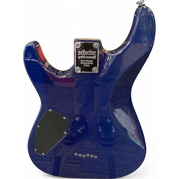 Used Schecter Guitar Research Omen Extreme 6 Blue Solid Body Electric Guitar