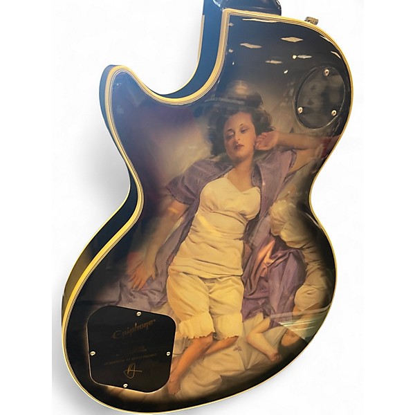 Used Epiphone Epiphone Jones Les Paul Custom Art Collection  "SENSATION" Silverburst Solid Body Electric Guitar