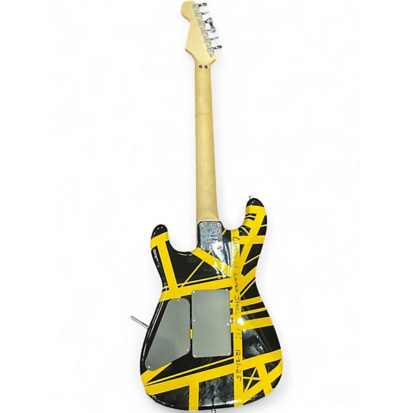 Used EVH Striped Series Black and Yellow Solid Body Electric Guitar