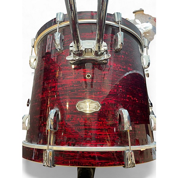 Used Pearl 5 Piece Vision Red Drum Kit