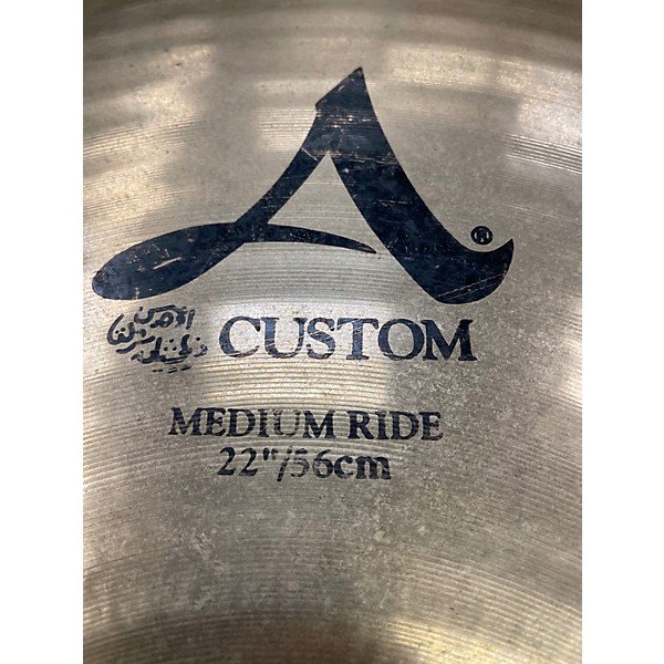 Used Zildjian 22in A Custom Medium Ride Cymbal
