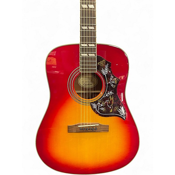 Used Epiphone Hummingbird BURST Acoustic Guitar