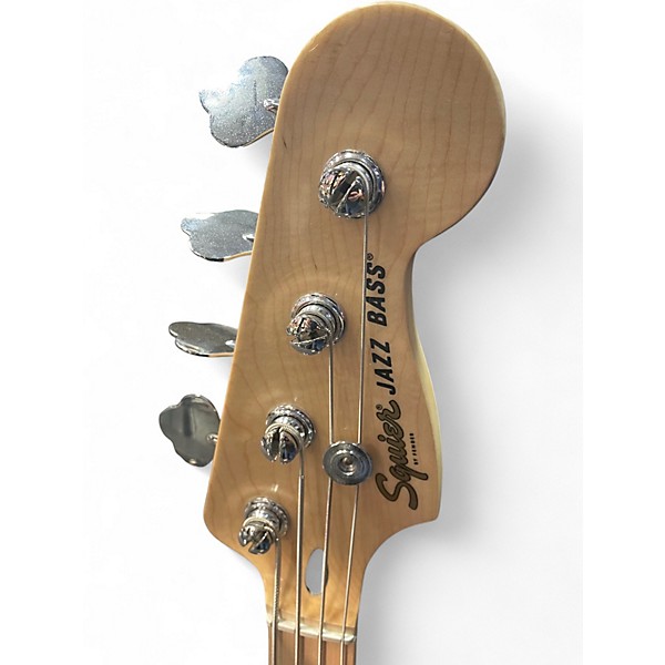 Used Squier Affinity Jazz Bass White Electric Bass Guitar