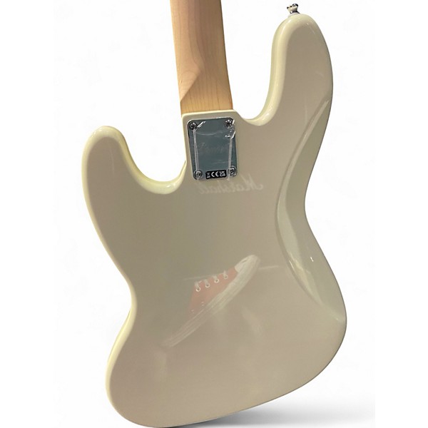 Used Squier Affinity Jazz Bass White Electric Bass Guitar