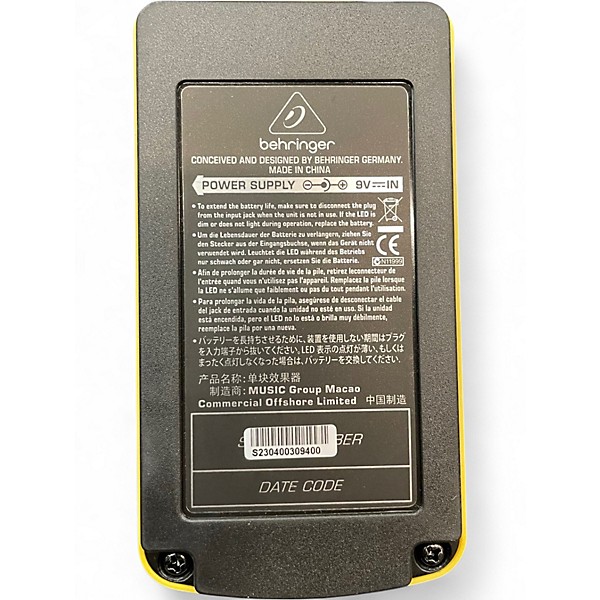 Used Behringer BEQ700 Graphic Equalizer Bass Effect Pedal