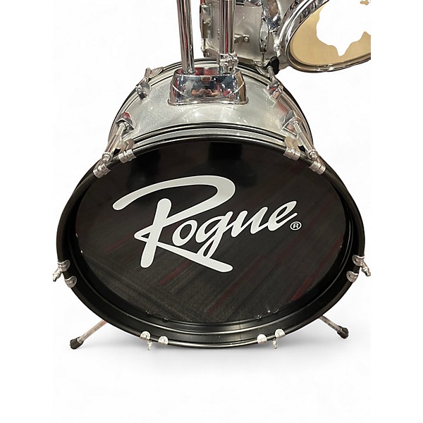 Used Rogue 5 Piece JUNIOR KICKER Silver Drum Kit
