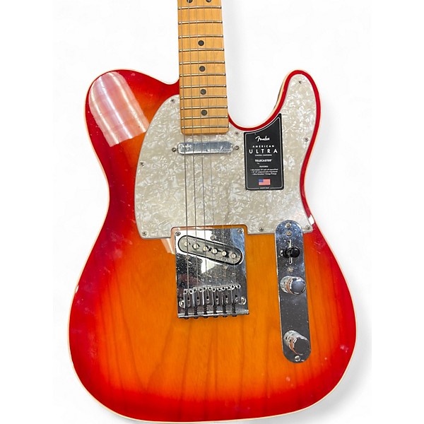 Used 2019 Fender American Ultra Telecaster Plasma Red Burst Solid Body Electric Guitar