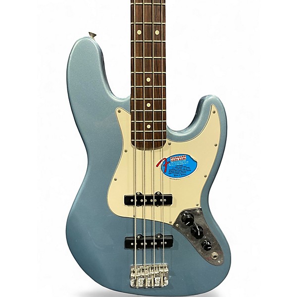 Used Fender Standard Jazz Bass Ice Blue Metallic Electric Bass Guitar