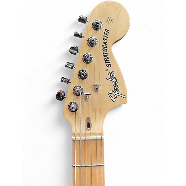 Used 2021 Fender American Performer Stratocaster HSS Satin Surf Green Solid Body Electric Guitar