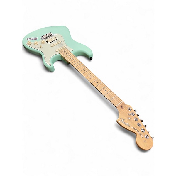 Used 2021 Fender American Performer Stratocaster HSS Satin Surf Green Solid Body Electric Guitar