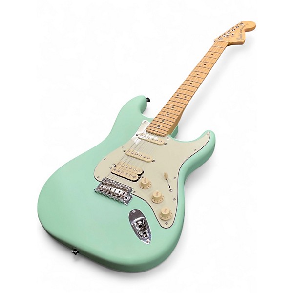 Used 2021 Fender American Performer Stratocaster HSS Satin Surf Green Solid Body Electric Guitar